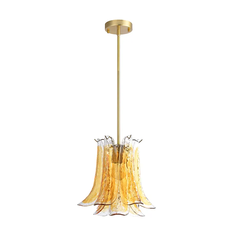1-Light Handmade Art Glass Modern Pendant Light