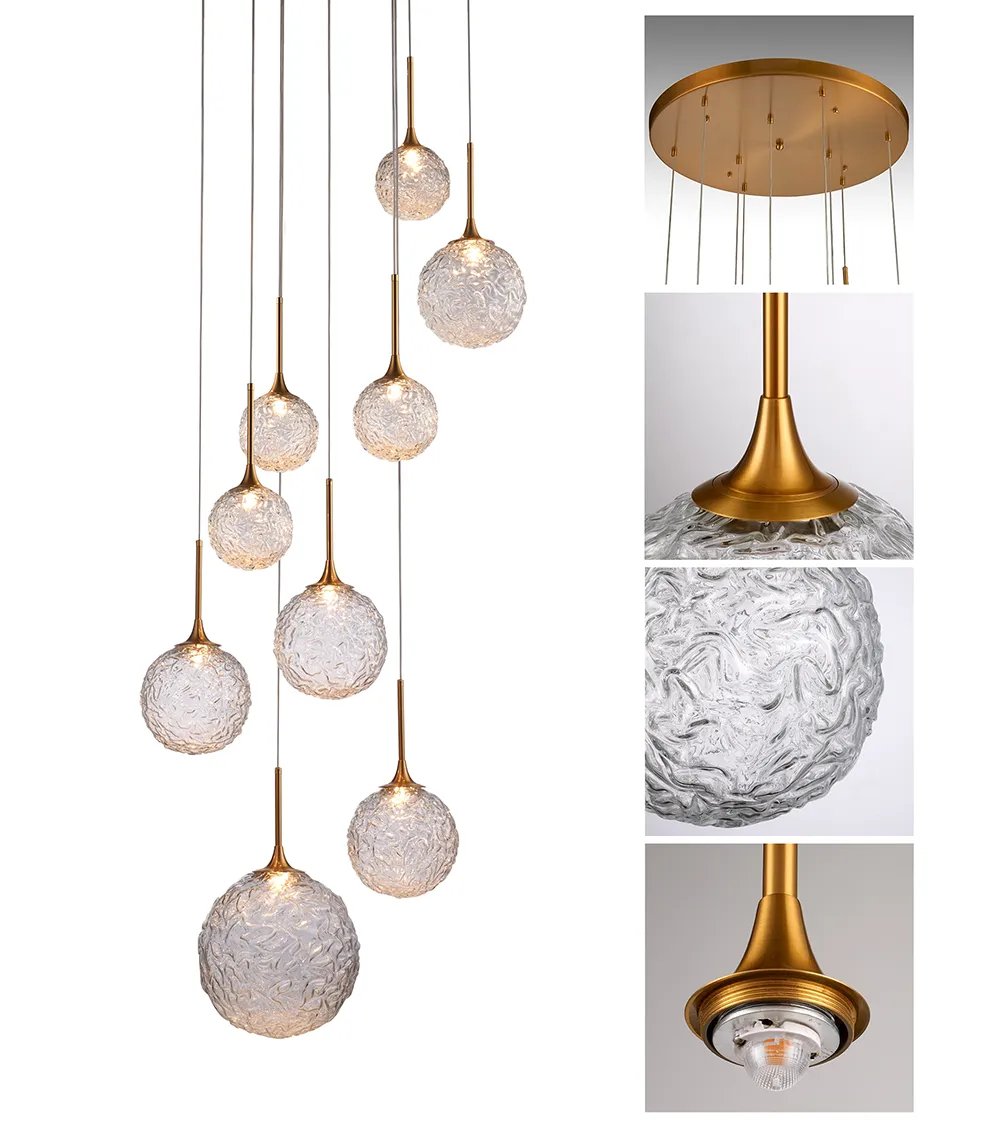 Staggered Led Stair Suspension Lamp