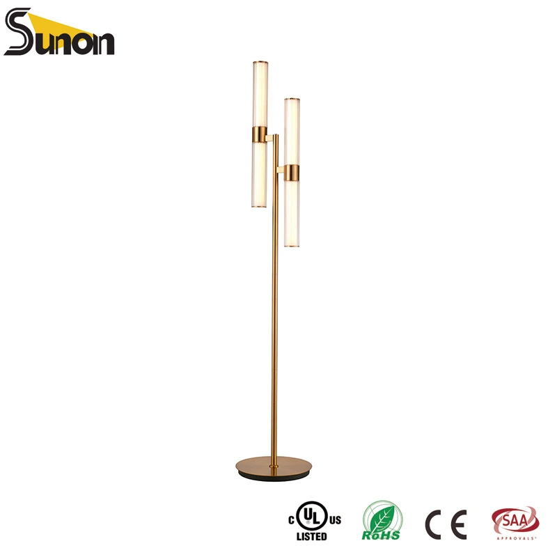 Dimmable 2 Light Torchiere Floor Lamp