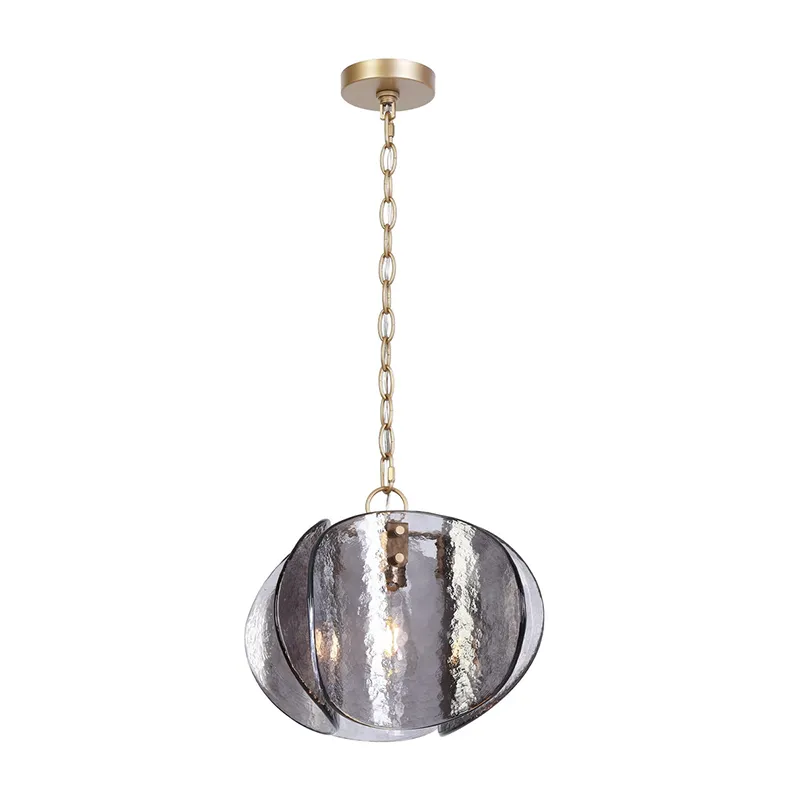 Smoke Grey Glass Modernong Single Pendant Light