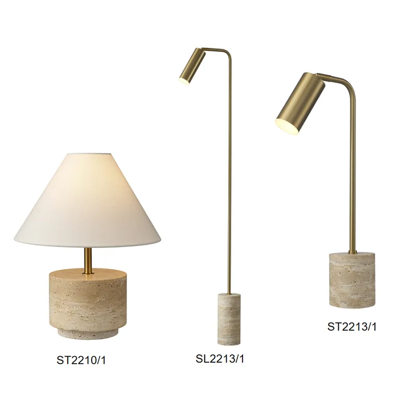 Travertine Table Lamp