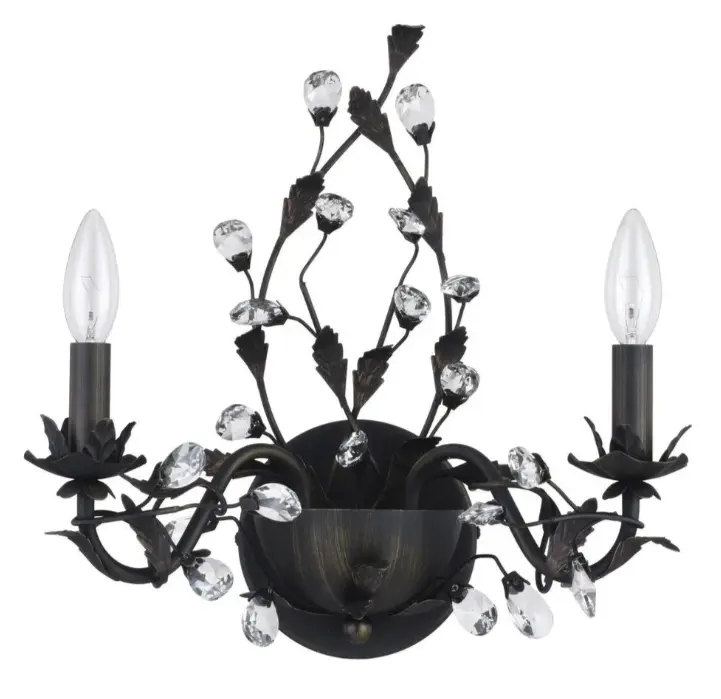 Vintage na bakal na 2-Light Wall Light